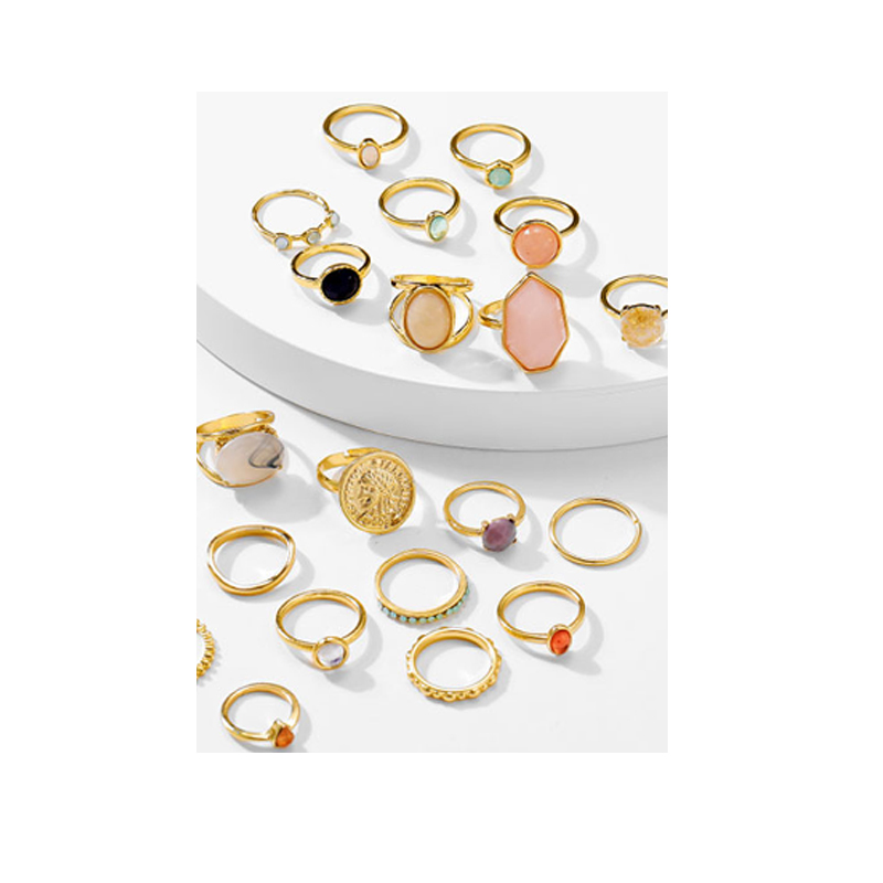 Delicate Ring Vintage Look Design di dimensioni diverse di anelli possono essere indossate da tutti